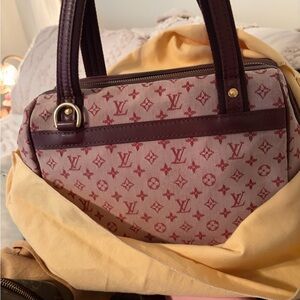 Louis Vuitton Josephine mini Lin vintage satchel
